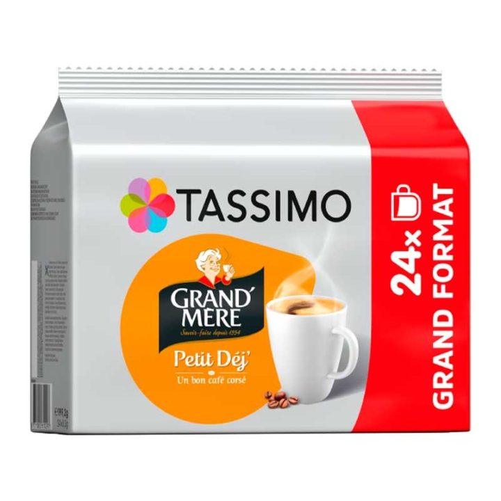 Cápsulas Tassimo Grand Mère Petit Déjeuner, 24 T-Discs