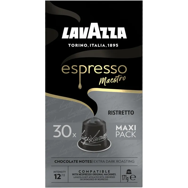 Lavazza Espresso Maestro Ristretto 30 cápsulas compatibles con Nespresso