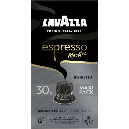Lavazza Espresso Maestro Ristretto 30 cápsulas compatibles con Nespresso