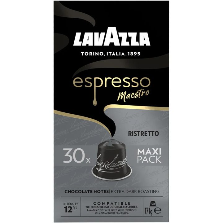 Lavazza Espresso Maestro Ristretto 30 cápsulas compatibles con Nespresso