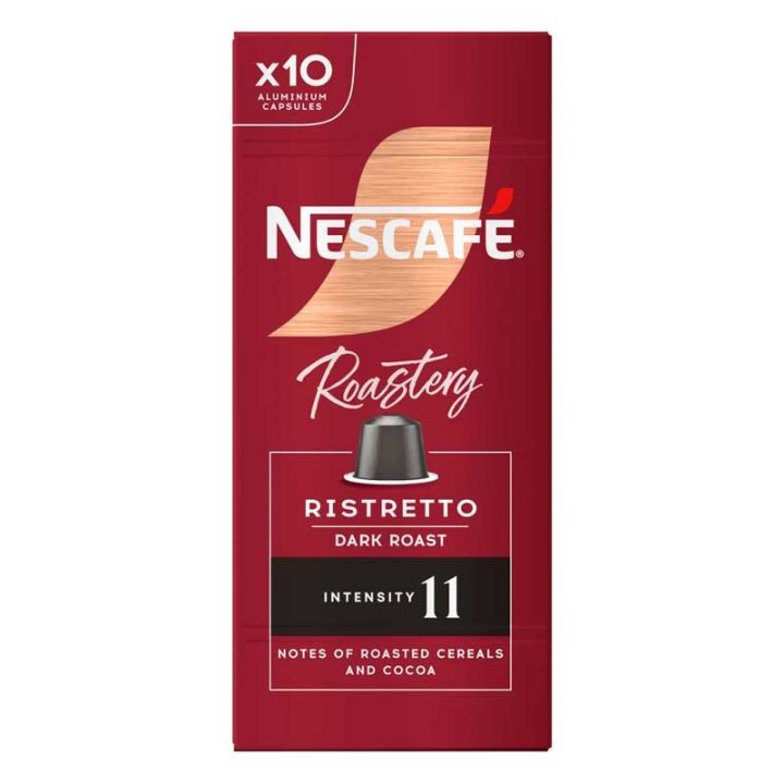 Caja de 10 capsulas Nescafe Roastery Ristretto intensidad 11 compatibles Nespresso