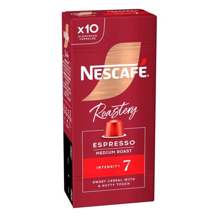 Caja de 10 capsulas Nescafe Roastery Espresso Intenso intensidad 7 compatibles Nespresso