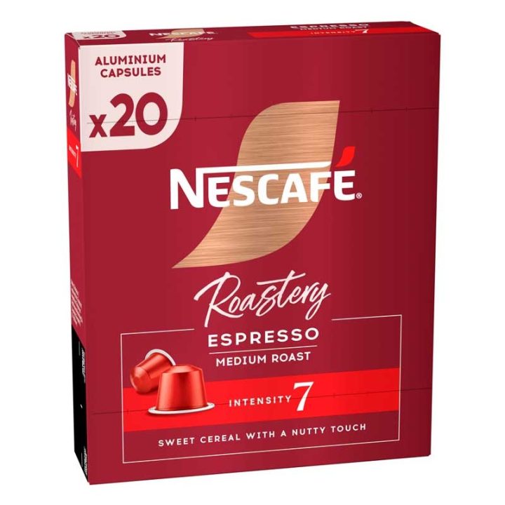 Caja de 20 capsulas Nescafe Roastery Espresso Intenso intensidad 7 compatibles Nespresso