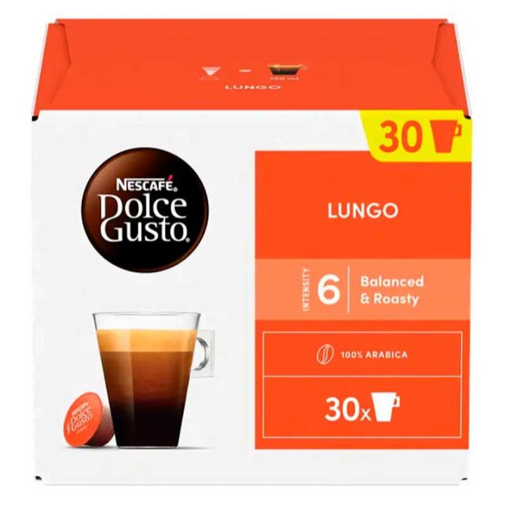 Lungo Magnum 30 capsulas Dolce Gusto · 100% Arabica Intensidad 6