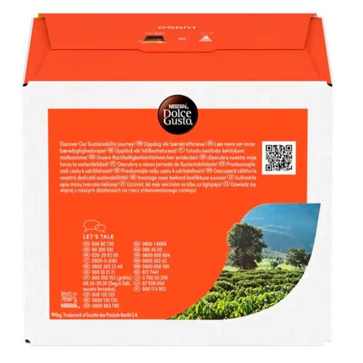 ingredientes Lungo Magnum 30 capsulas Dolce Gusto · 100% Arabica Intensidad 6