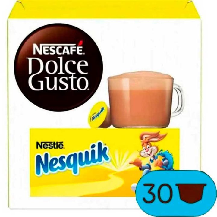Nesquik Magnum 30 capsulas Dolce Gusto · Chocolate cremoso para toda la familia