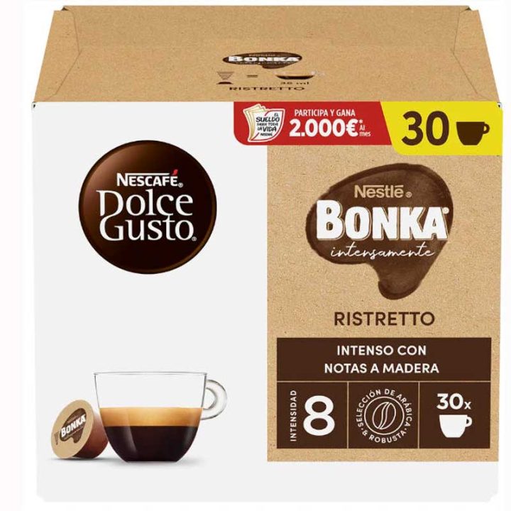 Ristretto Bonka Dolce Gusto Magnum 30 Capsulas | Tueste Intenso
