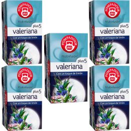 Valeriana Plus 5 limón Pompadour, 5 cajas