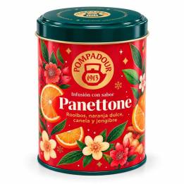 Pompadour Panettone: infusión de rooibos, naranja dulce, canela y jengibre, 15 pirámides (37,5 g)