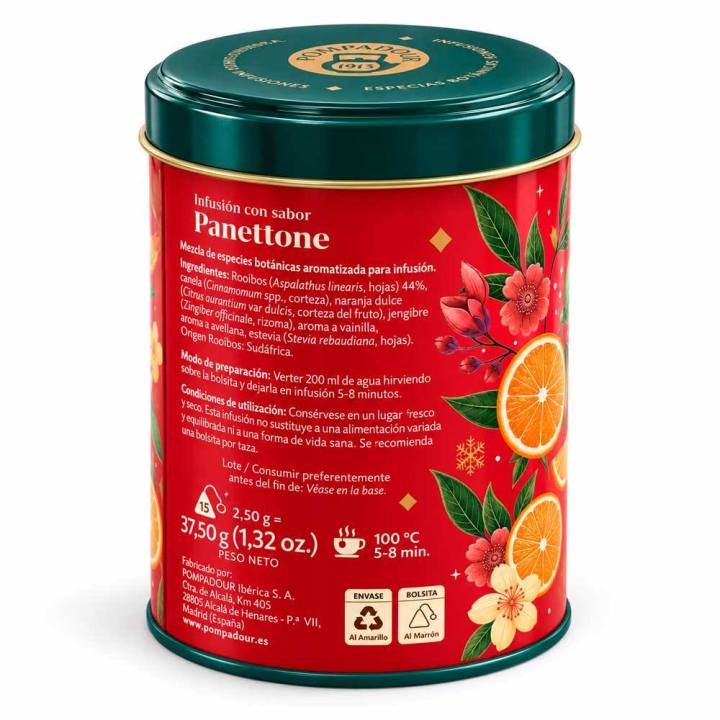 Pompadour Panettone | Infusión rooibos y naranja
