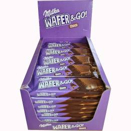 Galletas Milka Go Choco Wafer para el café, caja de 35 unidades de 31 g