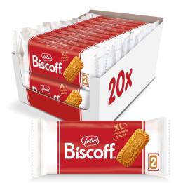 Galletas Lotus Biscoff para el café, caja de 20 paquetes de 2 galletas (500 g)