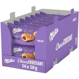 Choco Croissant Milka para el café, caja de 20 unidades de 50 g