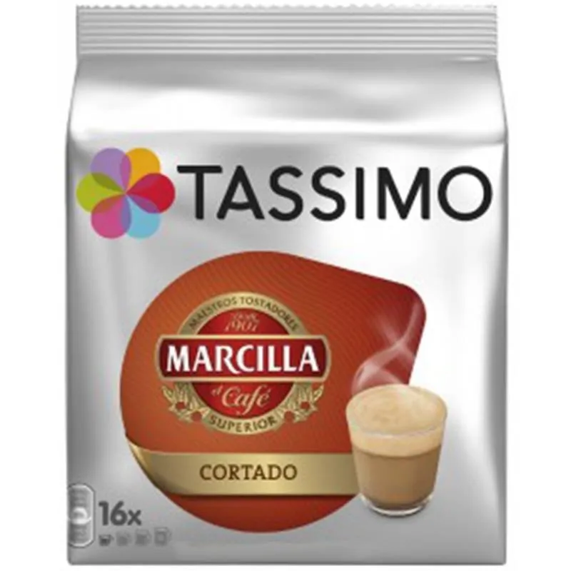 Café con leche MARCILLA, 16 servicios TASSIMO Café con leche MARCILLA, 16 servicios TASSIMO