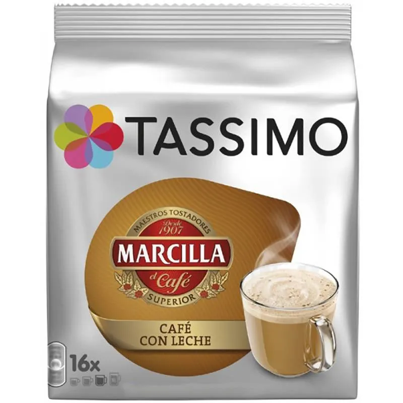 Café con leche MARCILLA, 16 servicios TASSIMO Café con leche MARCILLA, 16 servicios TASSIMO