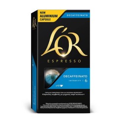 Descafeinado L'OR, caja de 10 cápsulas compatibles con Nespresso