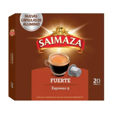FUERTE 20 cápsulas de aluminio SAIMAZA compatibles Nespresso FUERTE 20 cápsulas de aluminio SAIMAZA compatibles Nespresso