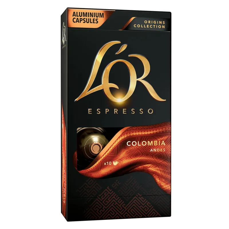 COLOMBIA L'OR, 10 capsulas aluminio compatibles NESPRESSO