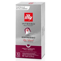 Intenso espresso Illy 10 cápsulas de café compatibles con Nespresso