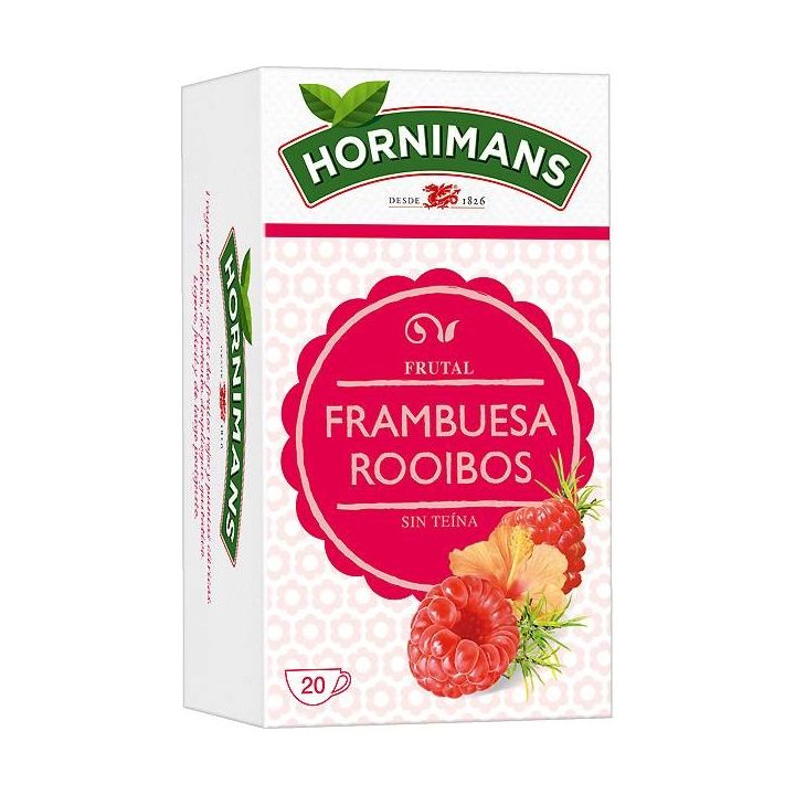 Infusión de frambuesa rooibos 20 bolsitas Hornimans