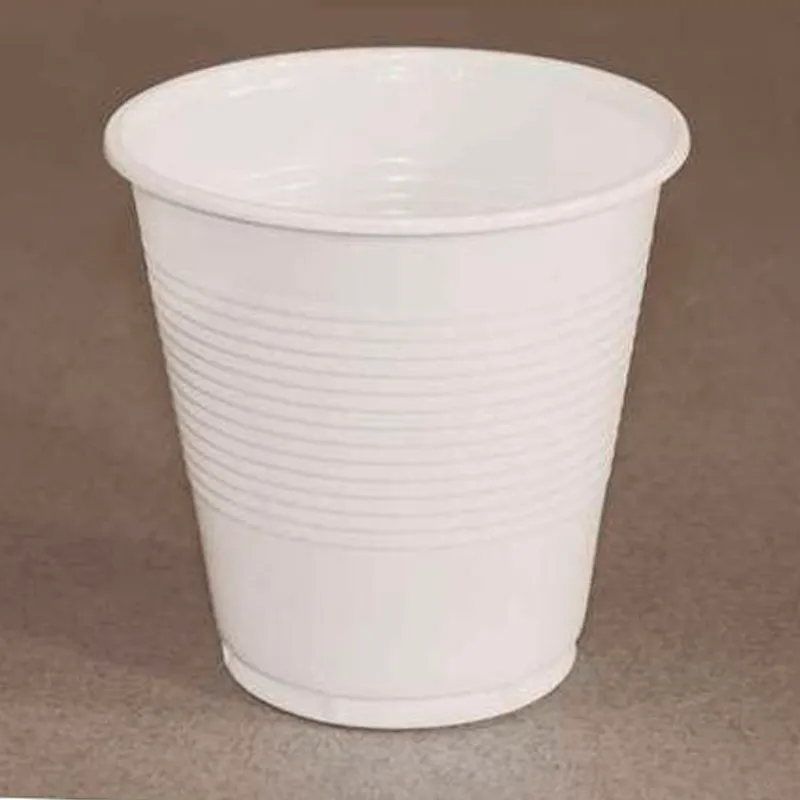 Vasos de plástico blanco 100 unidades de 100 cc Vasos de plástico blanco 100 unidades de 100 cc