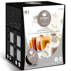 LECHE, 16 cápsulas ORIGEN Sensations compatibles Dolce Gusto