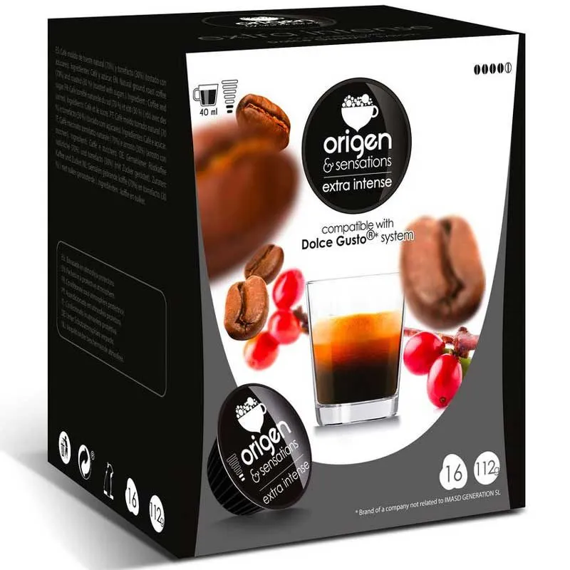 EXTRA INTENSO, 16 cápsulas ORIGEN Sensations compatibles Dolce Gusto EXTRA INTENSO, 16 cápsulas ORIGEN Sensations compatibles Dolce Gusto