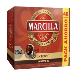 Intenso Marcilla, 40 cápsulas de aluminio compatibles con Nespresso