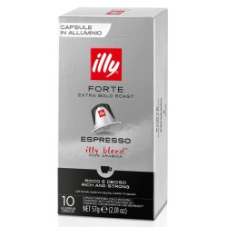 Forte Espresso Illy 10 cápsulas de café compatibles con Nespresso
