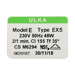 Bomba ULKA Type EX5 FM 48 W Model E 230V.