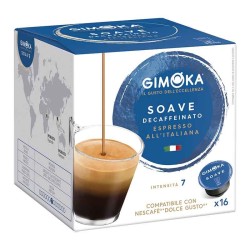 Descafeinado Espresso Soave  Gimoka , Dolce Gusto compatible  16 cápsulas
