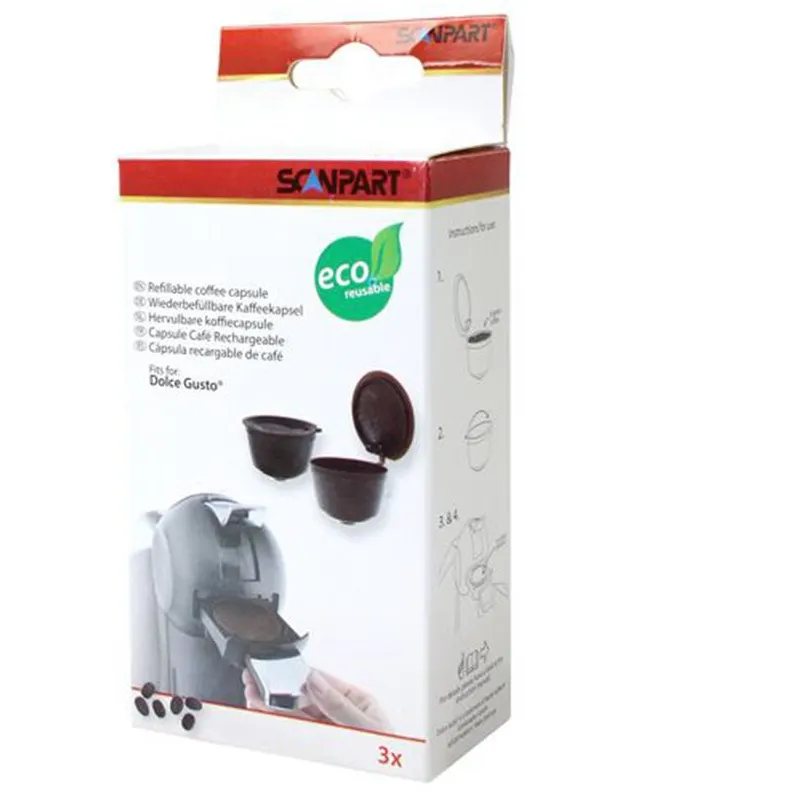 Cápsulas rellenables Dolce Gusto, 3 cápsulas Scanpart Cápsulas rellenables Dolce Gusto, 3 cápsulas Scanpart