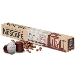 Africas Ristretto Nescafé , 10 cápsulas Nespresso aluminio intensidad 10