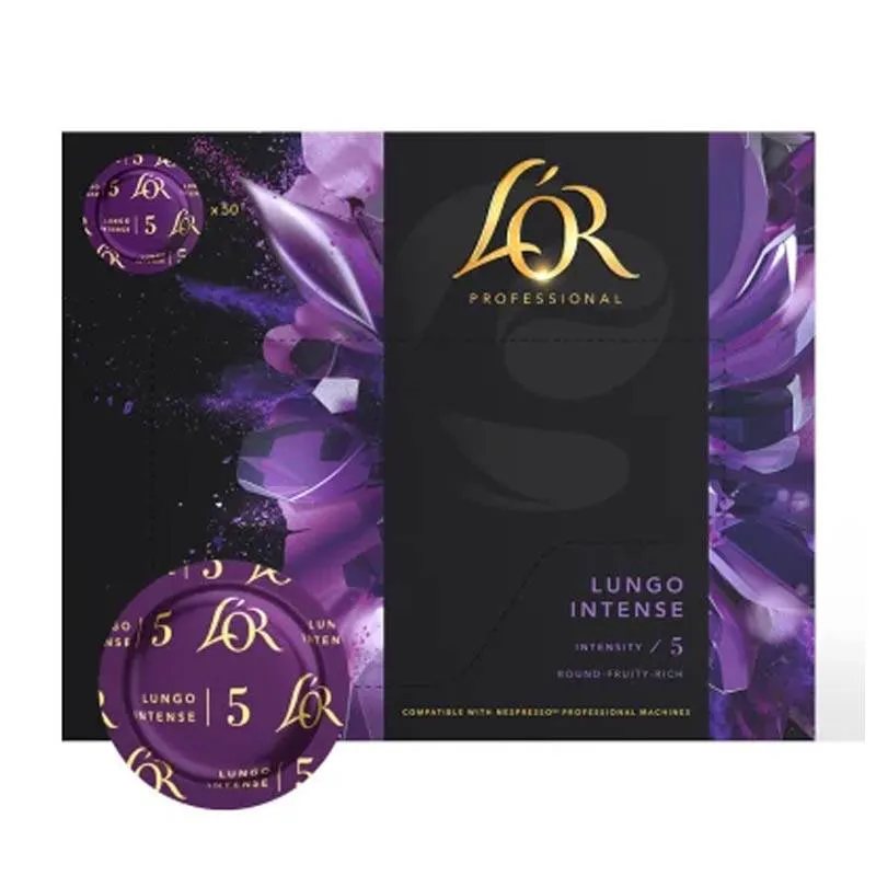 Lungo Intense L'OR, 50 cápsulas para Nespresso Pro. Intensidad 5. Lungo Intense L'OR, 50 cápsulas para Nespresso Pro. Intensidad 5.