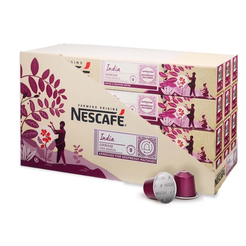 India Espresso Nescafé, 12 de 10 cápsulas Nespresso.