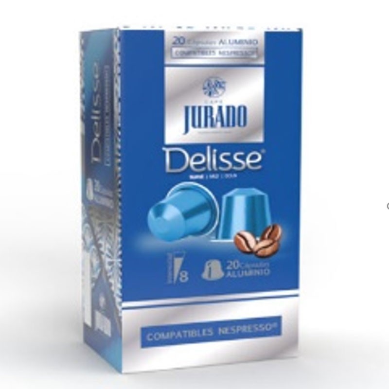 Delisse Café Jurado, 20 cápsulas aluminio para Nespresso
