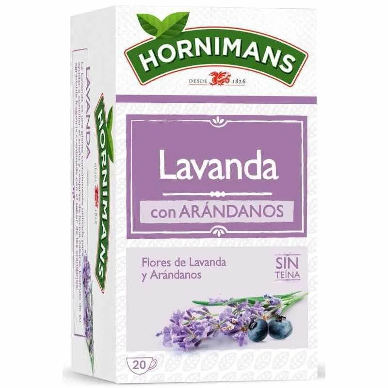 Flores de Lavanda con Arándanos sin teína Hornimans 20 sobres Flores de Lavanda con Arándanos sin teína Hornimans 20 sobres