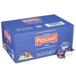 Leche Pascual caja de 150 tarrinas de 13,6 ml.