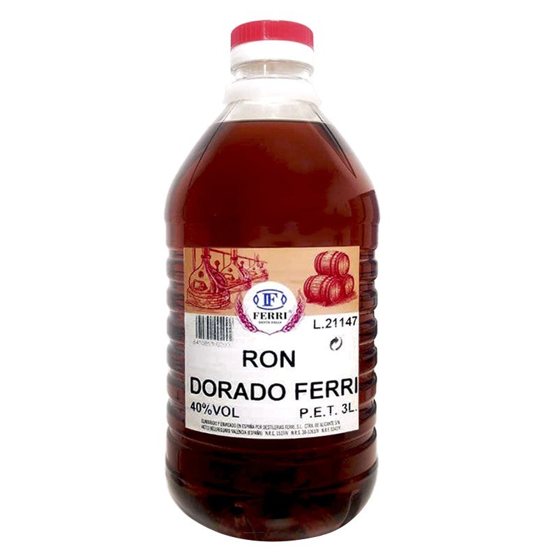 Ron Dorado 3L, destilerias Ferri
