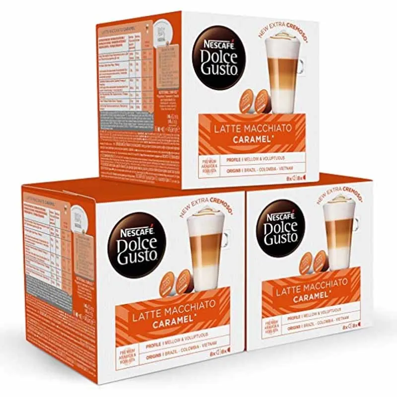 Latte Macchiato Caramel 24 servicios. Pack 48 cápsulas Dolce Gusto