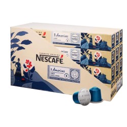 3 Americas Nescafé. 120 cápsulas de Aluminio (12 tubos de 10 cafés)  Formato ahorro