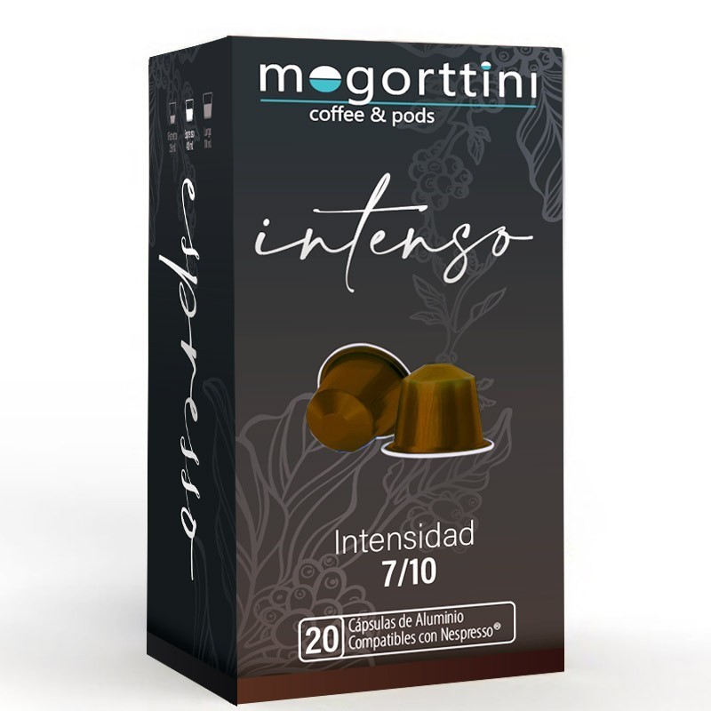 Café 20 cápsulas Mogorttini compatibles con Nespresso.