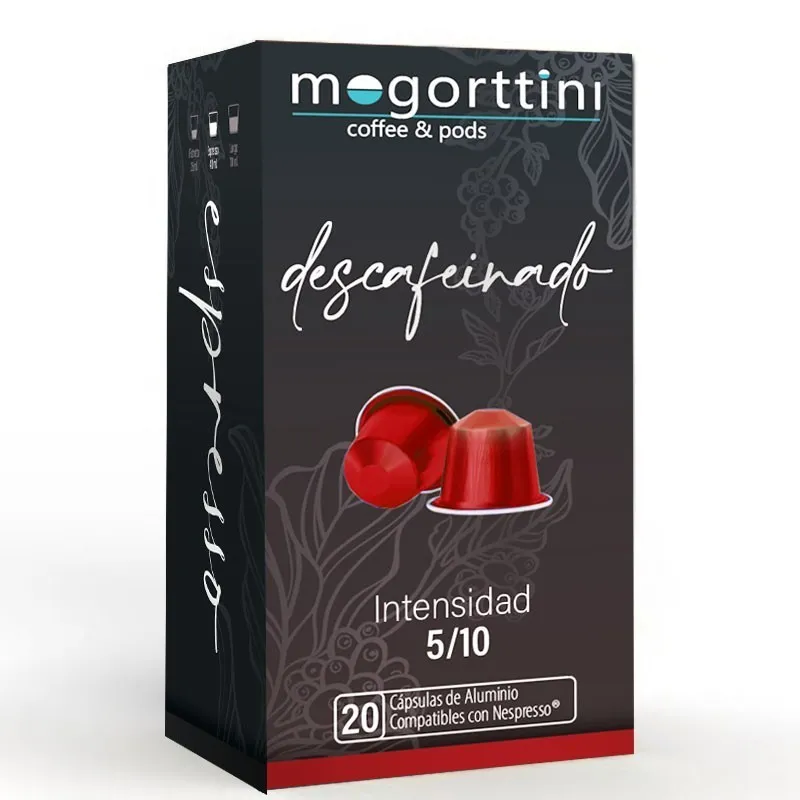 Descafeinado Mogorttini, caja 20 cápsulas. Compatibles con Nespresso Descafeinado Mogorttini, caja 20 cápsulas. Compatibles con Nespresso