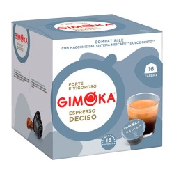 Espresso Deciso Gimoka, Dolce Gusto® compatible  16 cápsulas