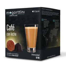 Café con leche 16 cápsulas Mogorttini compatible Dolce Gusto