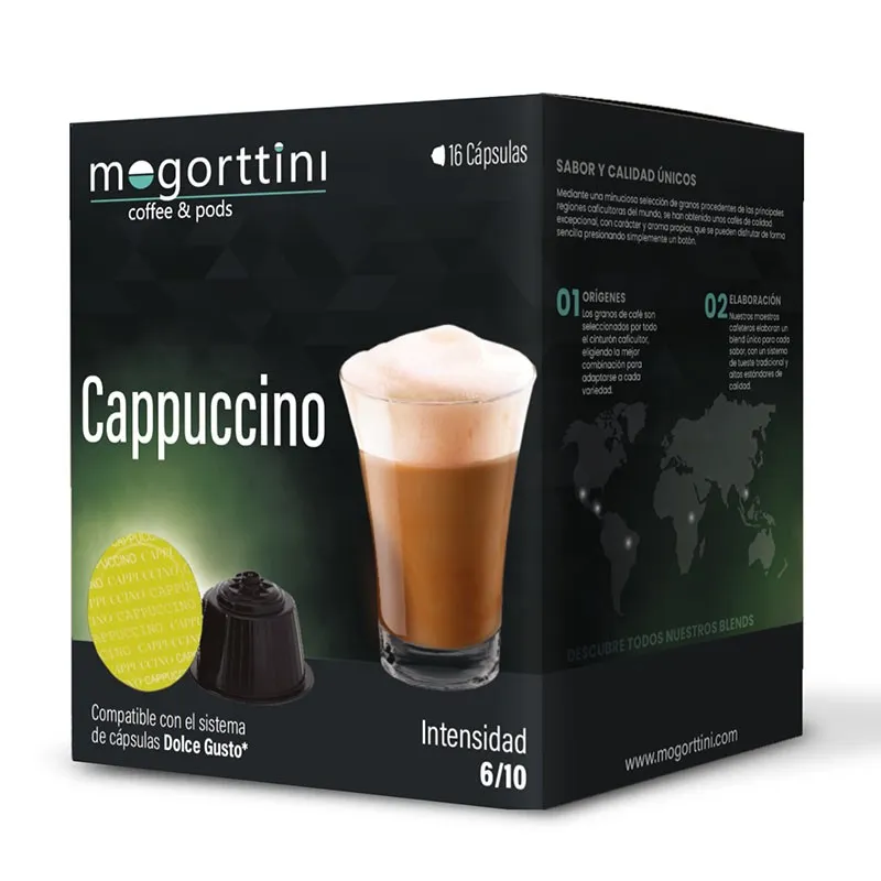 Cappuccino Mogorttini 16 Cápsulas Compatibles con Dolce Gusto