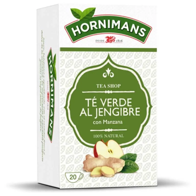 Té Verde al Jengibre con Manzana, Hornimans 20 bolsitas