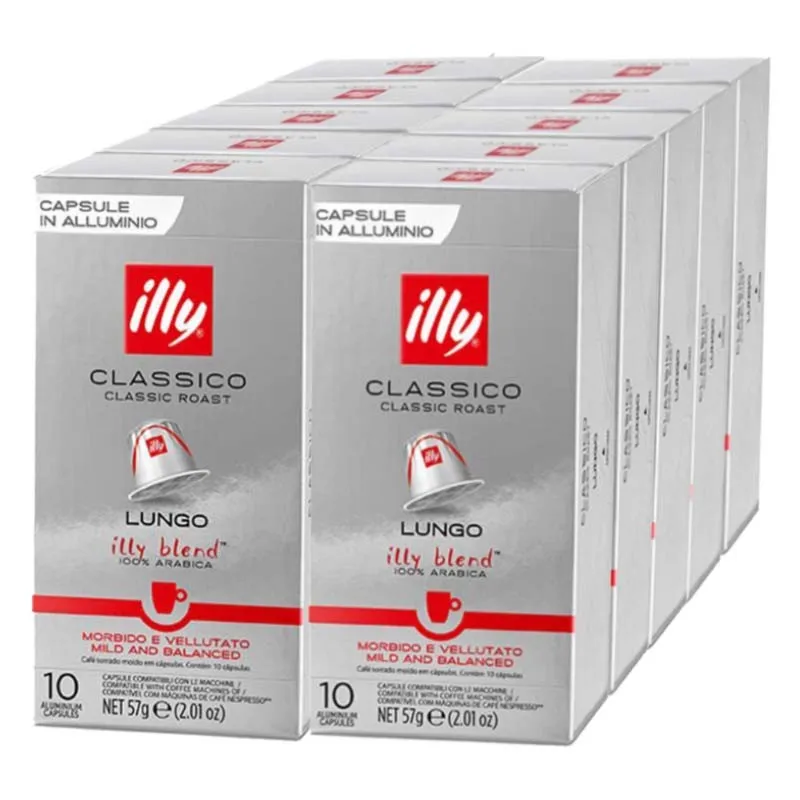 master illy classico lungo 100 cápsulas