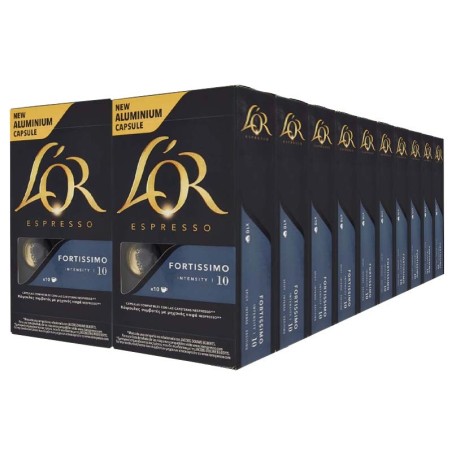 Fortissimo L'or 20 cajas compatible Nespresso 200 cápsulas