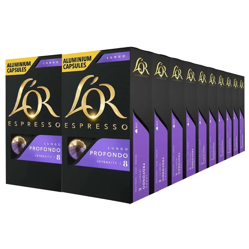 Lungo Profondo L'or 20 cajas compatible Nespresso 200 cápsulas Lungo Profondo L'or 20 cajas compatible Nespresso 200 cápsulas
